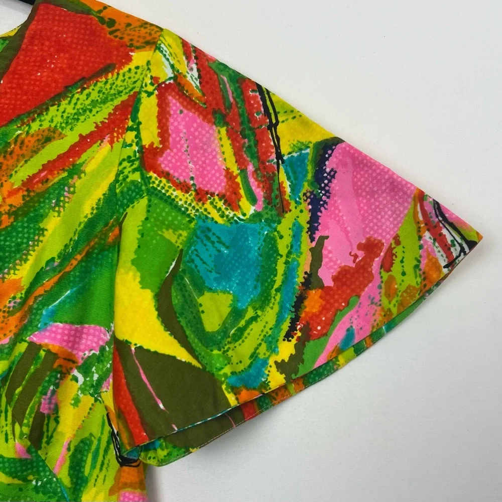 Vintage 1960s Snyder Craft Mod Dress Colorful Psychedelic Print Womens Small - Picture 3 of 9